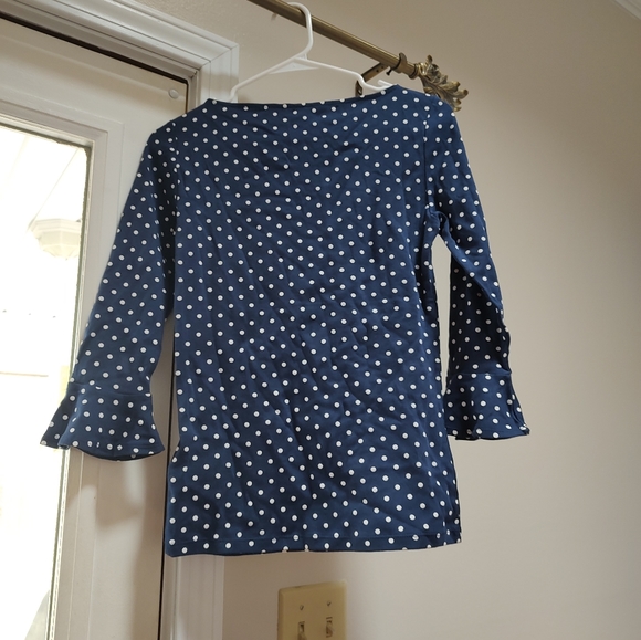 Ralph Lauren navy polka dot shirt - Picture 2 of 3